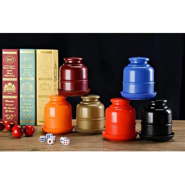 The Dice Cup Set Comes With A Base With Five Dice