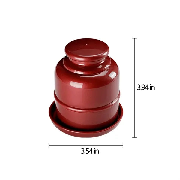 The Dice Cup Set Comes With A Base With Five Dice