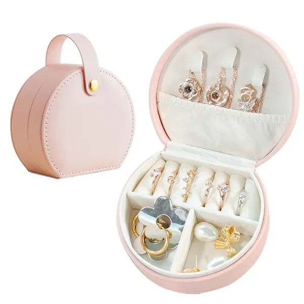 Half-round Portable Jewelry Box