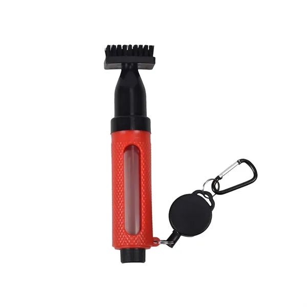 Golf Club Push-Type Cleaning Brush With Water Spray Function