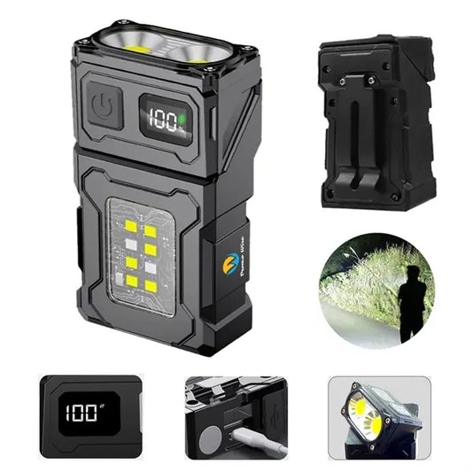 Rechargeable Digital Power LED Light Flashlight