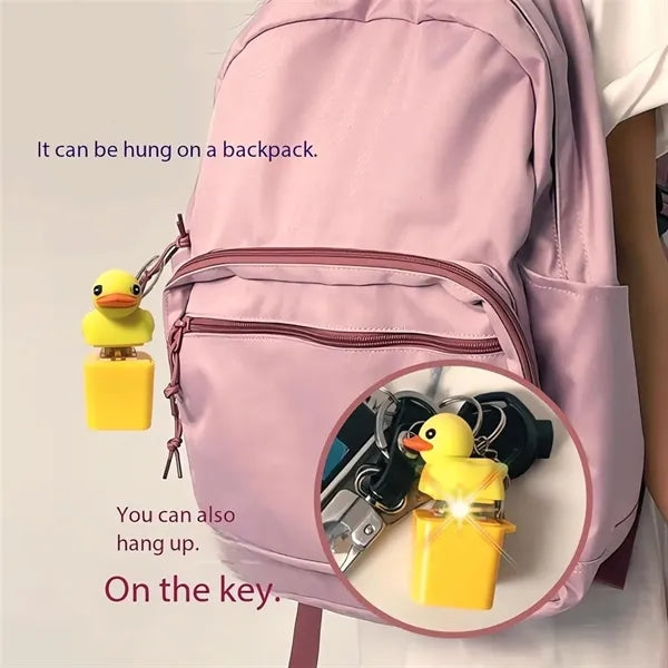 Little Yellow Duck Decompression Button Sound Pendant