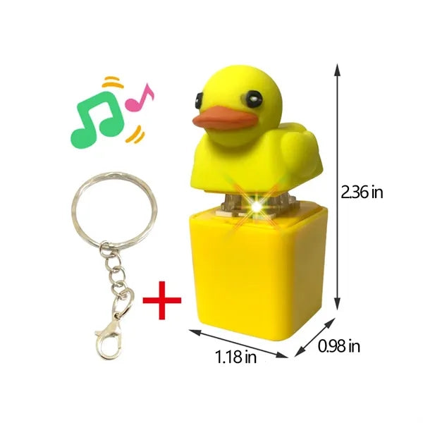 Little Yellow Duck Decompression Button Sound Pendant