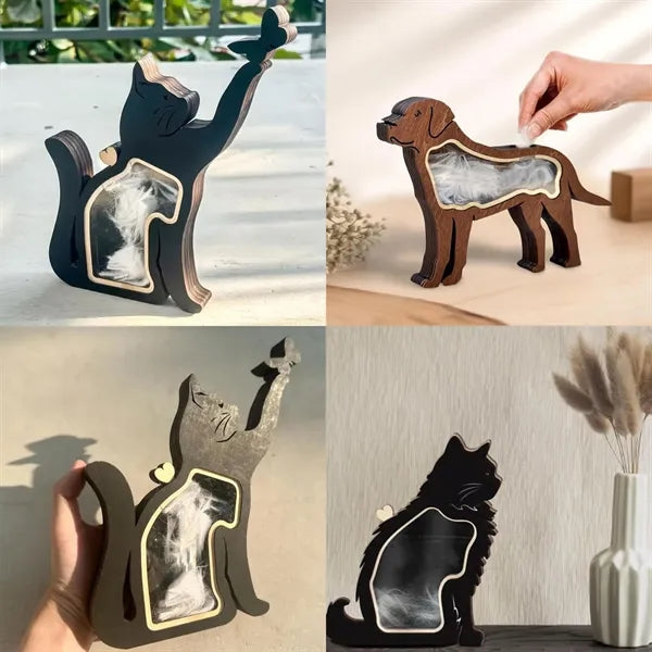 Wooden Pet Hair Memory Box With Display Window Free Shipping