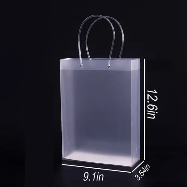 Rubber Handle Transparent PP Tote Bag
