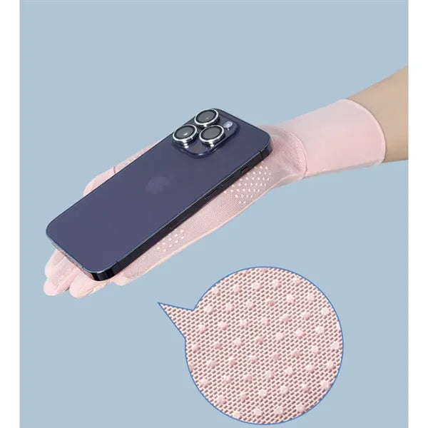 UPF 50+ Sun Protection Mesh Palm Touchscreen Driving Gloves