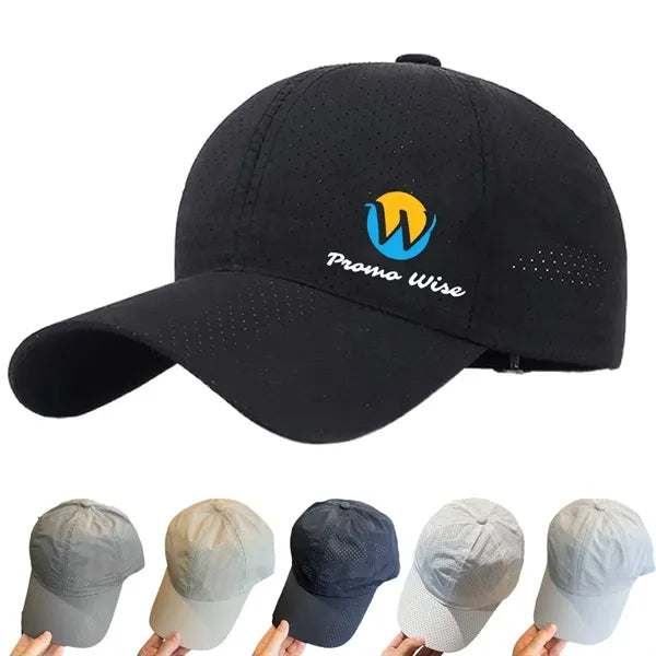 Sport Unstructured Flat Brim Quick Drying Outdoor Hat