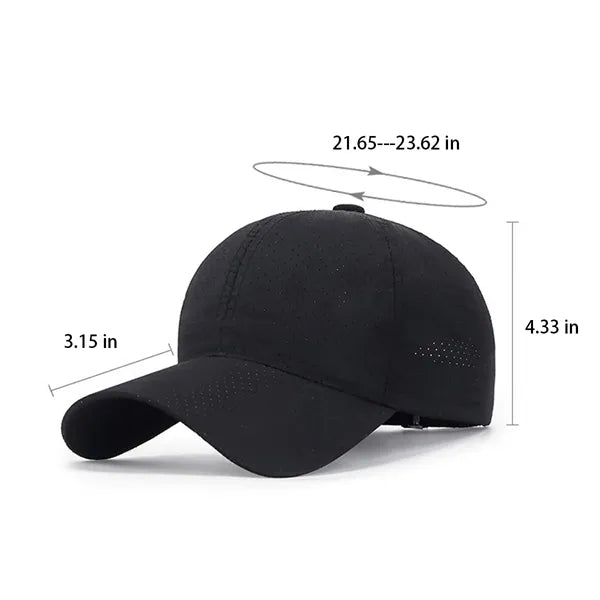 Sport Unstructured Flat Brim Quick Drying Outdoor Hat