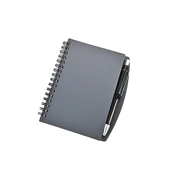 A6 Spiral Notebook Frosted Cover with Pen Holder