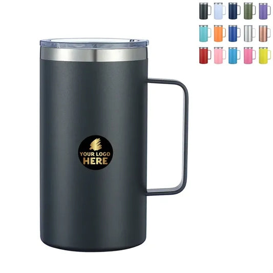 304 stainless steel handle cup 24oz