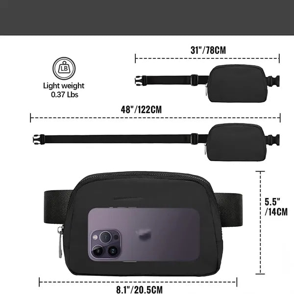 Durable Mini Waterproof Adjustable Compact Travel Belt Bag
