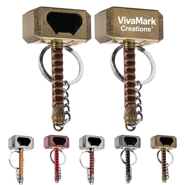 Thor Hammer Keychain with Mini Bottle Opener