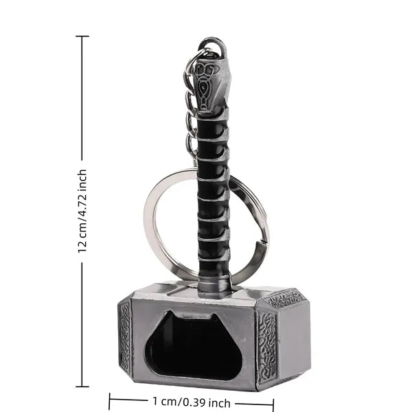 Thor Hammer Keychain with Mini Bottle Opener