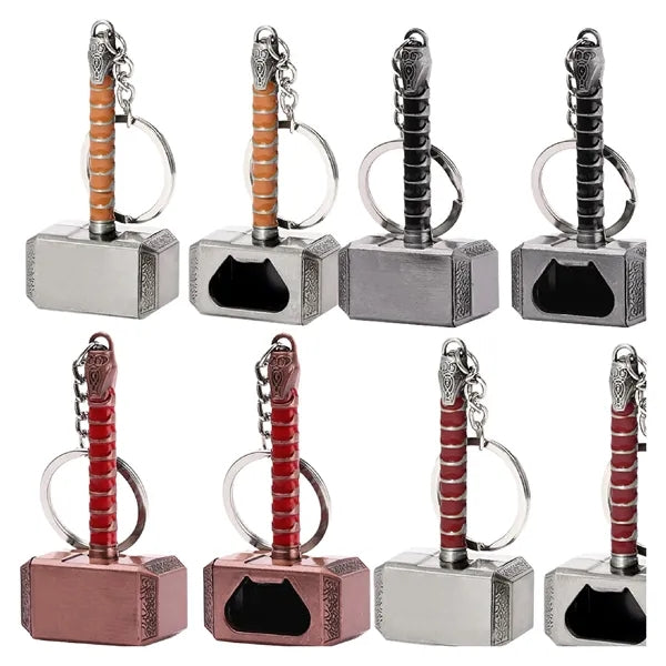 Thor Hammer Keychain with Mini Bottle Opener