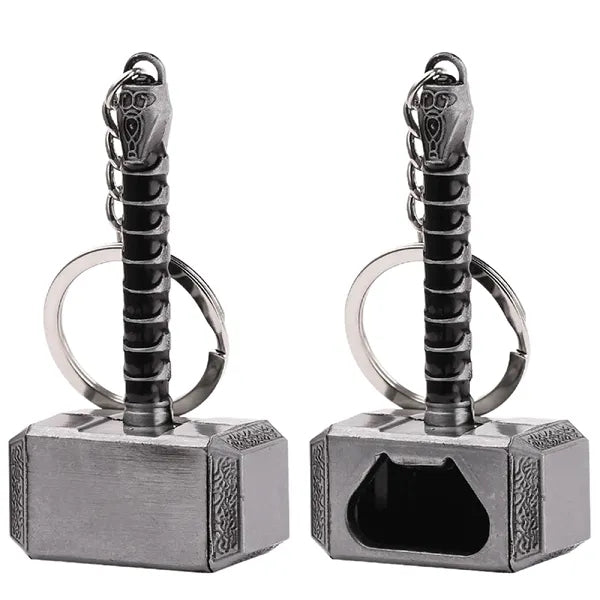Thor Hammer Keychain with Mini Bottle Opener