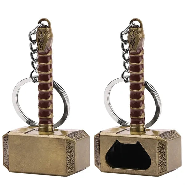 Thor Hammer Keychain with Mini Bottle Opener