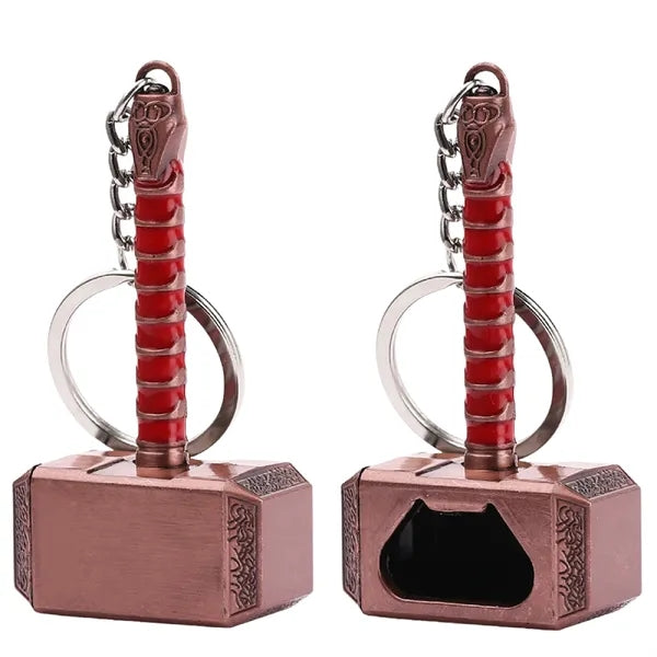 Thor Hammer Keychain with Mini Bottle Opener