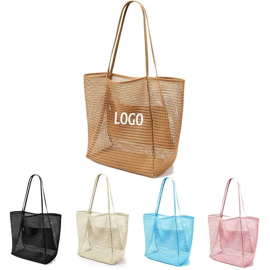 Foldable Mesh Beach Tote Bag