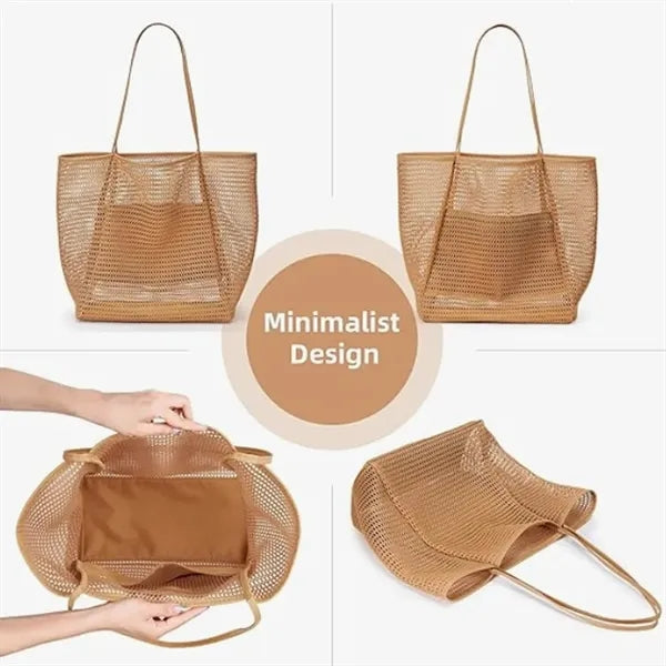 Foldable Mesh Beach Tote Bag