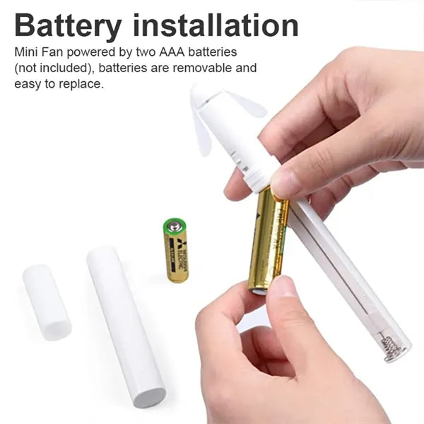 Portable Personal Mini Fan AAA Battery Powered Cooling