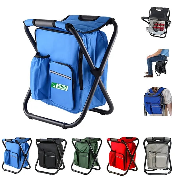 Portable Cooler Stool with Straps for Camping Fishing