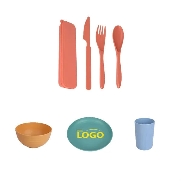 Wheat Straw Flatware Set Biodegradable Free Shipping