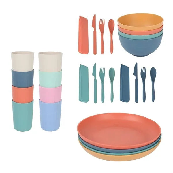 Wheat Straw Flatware Set Biodegradable Free Shipping