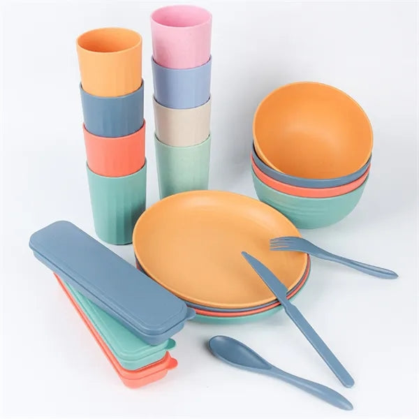 Wheat Straw Flatware Set Biodegradable Free Shipping