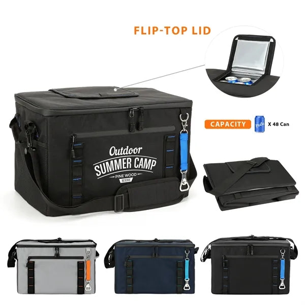 Collapsible 48-Can Cooler W/Bottle Opener
