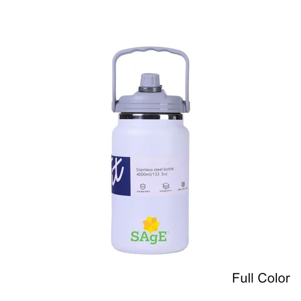 304 SS 2.8L/4L Insulated Jug w/ Handle & Straw Sports Bottle