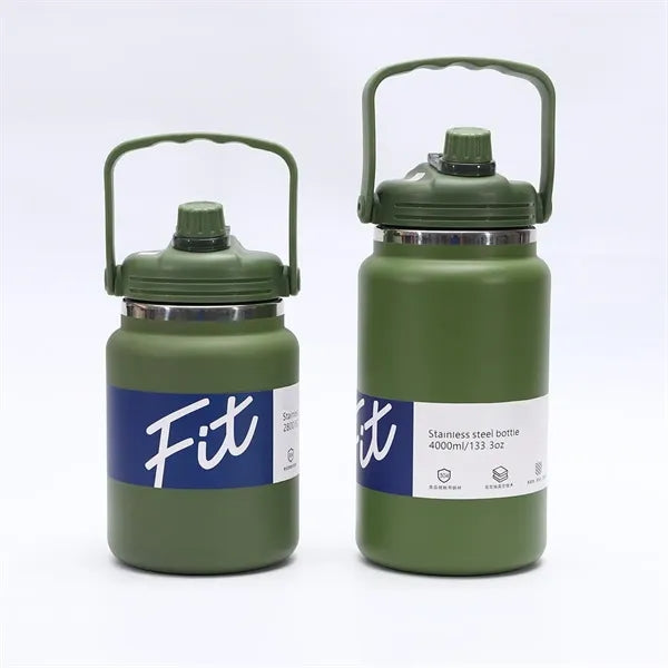 304 SS 2.8L/4L Insulated Jug w/ Handle & Straw Sports Bottle