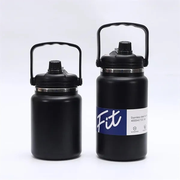 304 SS 2.8L/4L Insulated Jug w/ Handle & Straw Sports Bottle