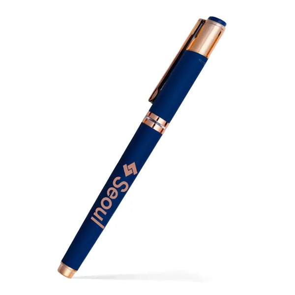 Satin Soft Touch Earl Gel Pen - Rose Gold Accents (Recycled