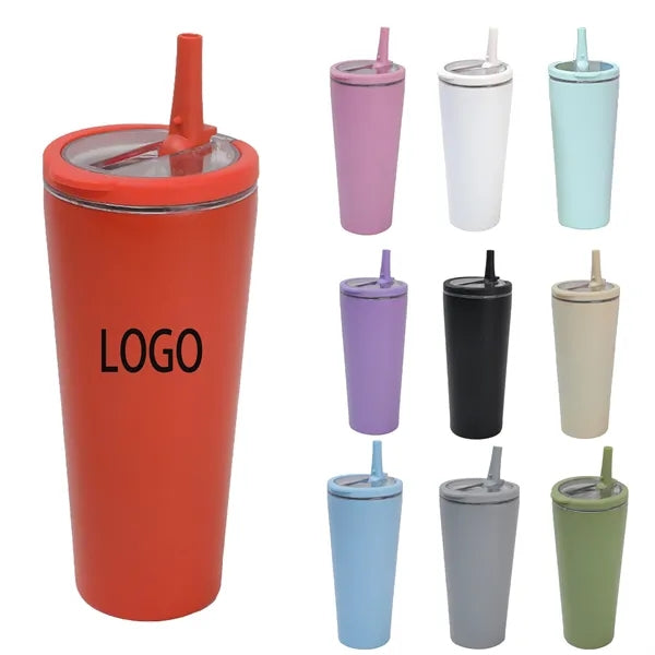 24oz Insulated Tumbler with Straw Lid