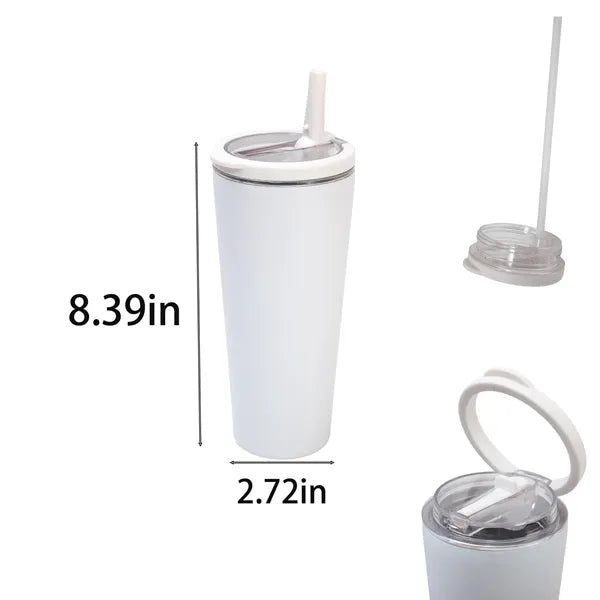 24oz Insulated Tumbler with Straw Lid