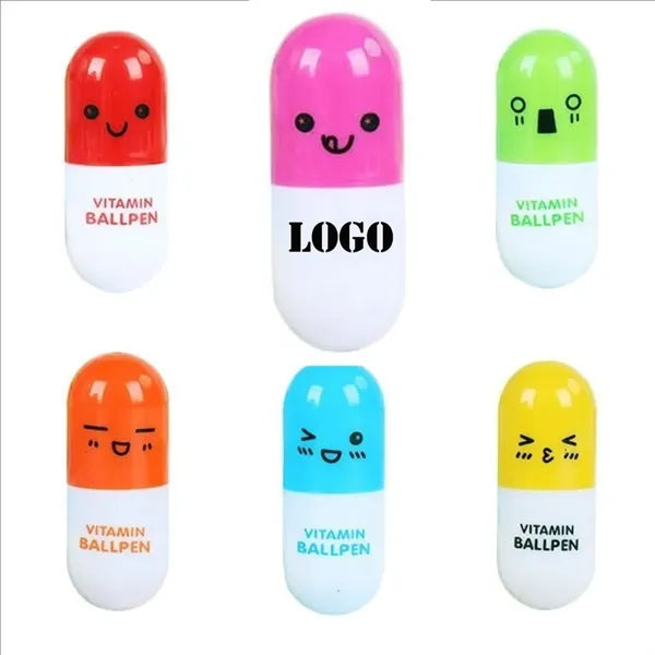 Capsule Pill Telescopic Ballpoint Pen