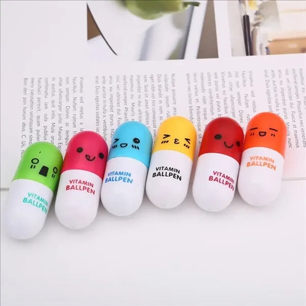 Capsule Pill Telescopic Ballpoint Pen
