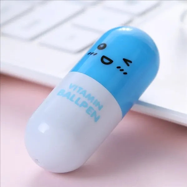Capsule Pill Telescopic Ballpoint Pen