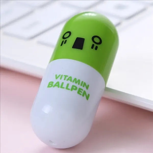 Capsule Pill Telescopic Ballpoint Pen