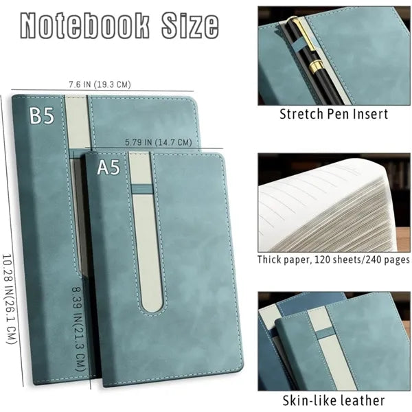 A5 PU Notebook with Pen Holder