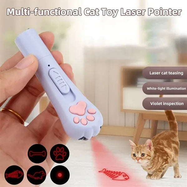 3-in-1 USB Rechargeable Multicolor Pet Laser Pointer