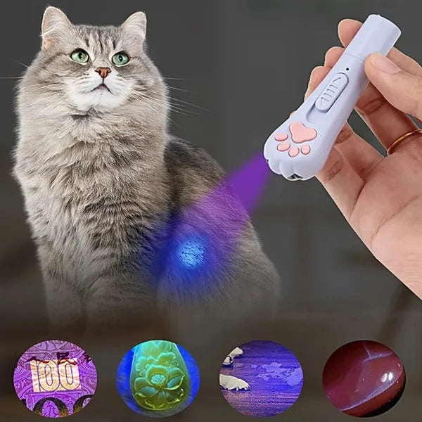 3-in-1 USB Rechargeable Multicolor Pet Laser Pointer