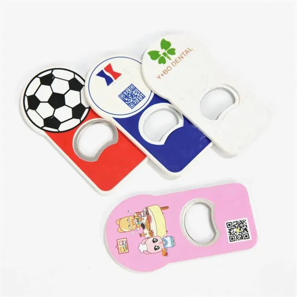 Round head plastic bottle opener magnetic