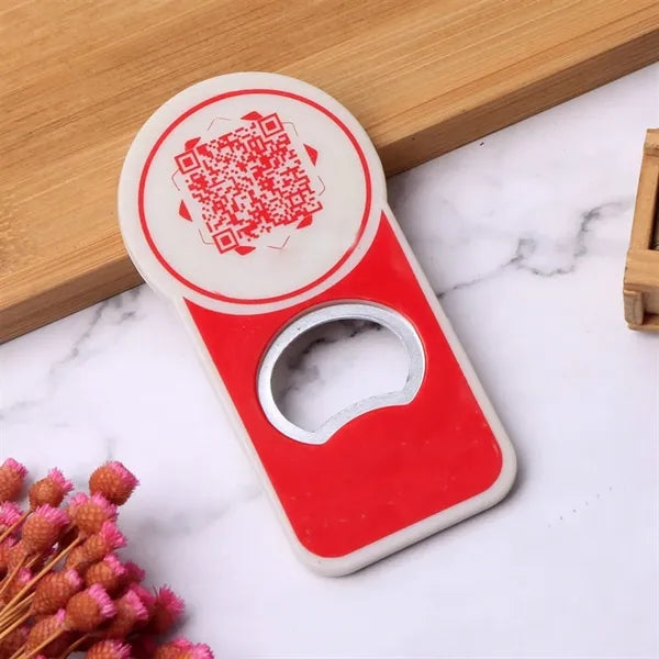 Round head plastic bottle opener magnetic