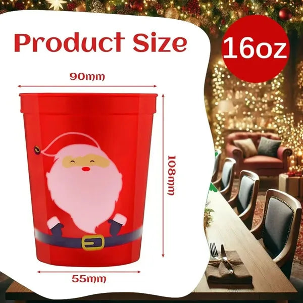 16oz Plastic Christmas Cup