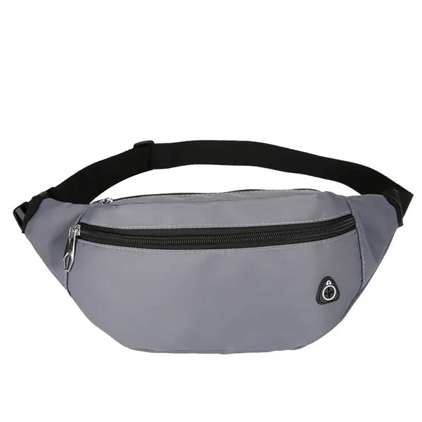 Unisex Waist Pack, Large Capacity, 3 Pockets & Earphone Port