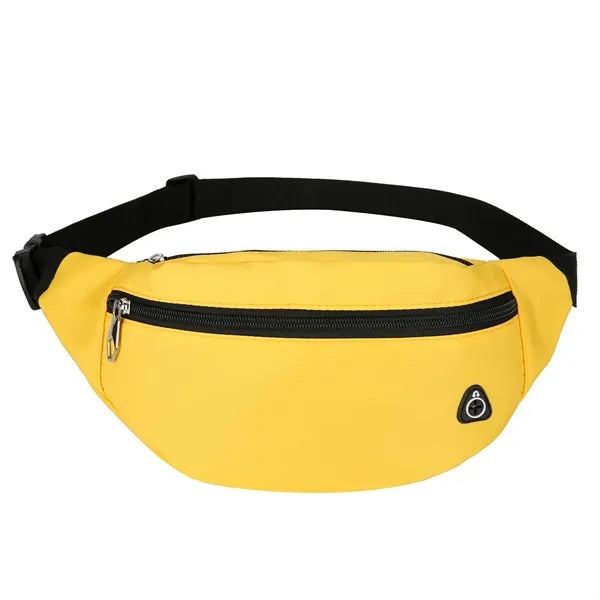 Unisex Waist Pack, Large Capacity, 3 Pockets & Earphone Port
