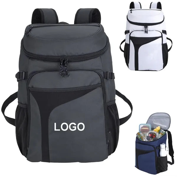 24 Can Cooler Backpack With Zipper Front Pocket