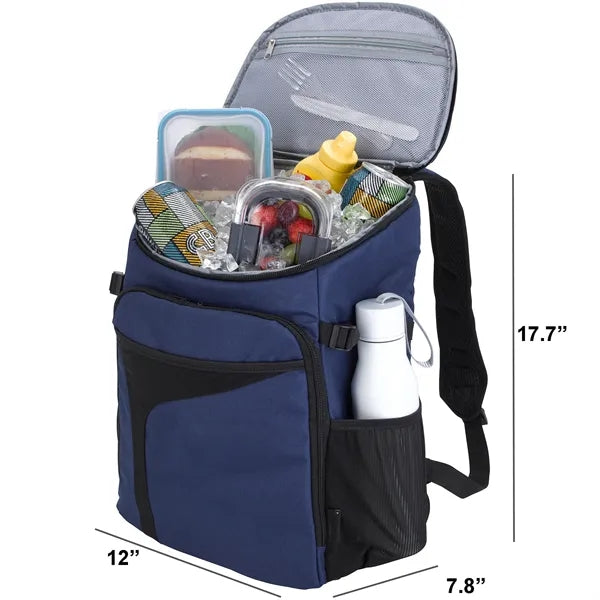 24 Can Cooler Backpack With Zipper Front Pocket