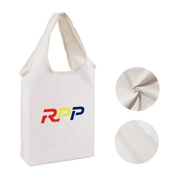 6 Oz Natural Cotton Canvas Foldable Tote